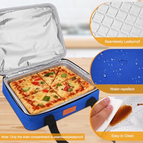 BBV Insulated Casserole Carrier for Hot or Cold Food, Food Warmer Bag Fits 9"x13" Baking Dish, Durable Nylon Leak Proof Food Containers for Travel, Potluck, Parties, Picnic, Cookouts (Royal Blue) - color: Royal Blue