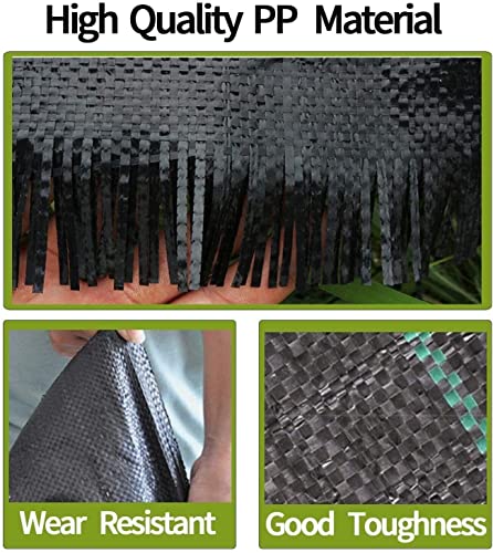 Weed Barrier Landscape Fabric Heavy Duty 6FT X 100FT Premium 3.2oz Ground Cover Landscape Fabric Gardening Mat,Woven Geotextile Fabric for Underlayment,Commercial Driveway Fabric - size: 6X100 FT