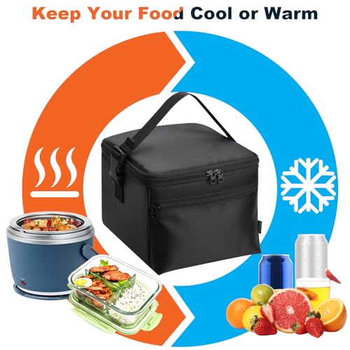 Beautyflier Carrying Bag Compatible with Crock-Pot 20oz Electric Food Warmer, Reusable Insulated Food Thermos Storage Bag with Adjustable Strap, Great for Road Trips Picnic Beach (Bag Only)
