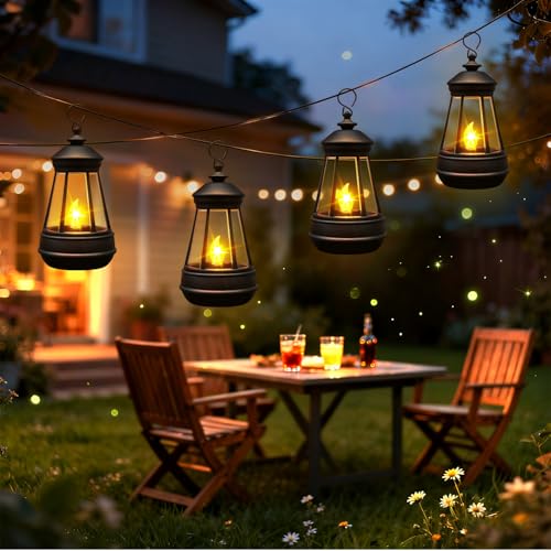 2 Pack Mini Solar Lantern Lights Replacement Parts for Outdoor Statue,Waterproof Solar Hanging Lights Decorative Garden Decor, Warm White