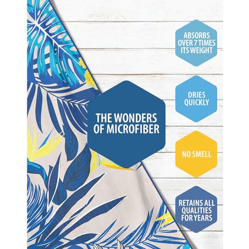 VENTURE 4TH Microfiber Beach Towel: Quick-Dry, Compact, Sand-Free, Absorbent, Sandproof and Lightweight - Perfect for Camping, Beach, and Roadtrips (Hibiscus Design | 35x78 inches) - color: Hibiscus, size: Extra Large (78" x 35")