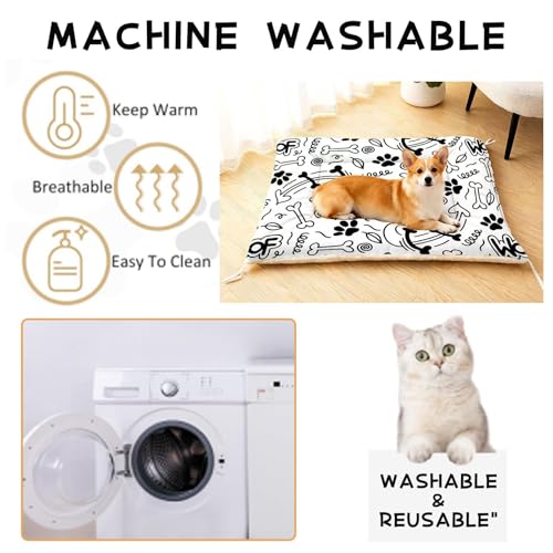 Nttopship Dog Cat Bed Mat Ultra Soft Fluffy Pet Bed Washable Fashion Dog Crate Beds Comfy Comfy Pet Sleeping Pad Suitable for Pet Raised Bed(30"x26",Cut Woof) - color: Cut Woof, size: Medium