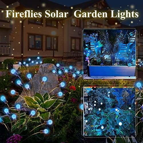 Albelt 6-Pack Solar Outdoor Lights for Garden Decorations, 48 LED Super Bright Firefly Light (Sway by Wind), New Upgraded Solar Lights Outside Waterproof for Outside Pathway Patio Yard Porch (Blue) - color: Blue, size: 6 Pack