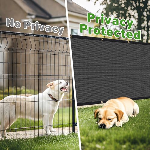 6' x 50' Fence Privacy Screen,Privacy Fence Shade Covers - 90% Blockage Heavy Duty Fence Panels for Garden Backyard Outdoor Home Decoration (Black) - color: 6' x 50' Black, size: 6' X 50'
