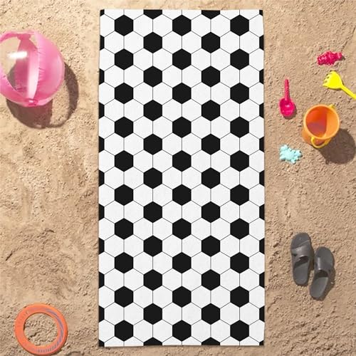 Bonsai Tree Football Beach Towel, Black White Microfiber Bath Towel for Women, Sand Free Quick Dry Travel Towels Large Football for Women Yoga Sports Adults 30" X 60" - color: Football, size: 30"x60"