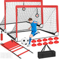 EVERRUSH 6' x 4' Soccer Goals Nets for Backyard Beach Pop Up Soccer Training Equipment Net Portable Goal Set with Ball, and Cones, Youth Outdoor Sports Games Football Goal with Carry Bag