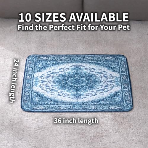 Washable Pee Pads for Dogs, Reusable Puppy Potty Training Pads, Ultra-Absorbent Thick Waterproof Leak-Proof Non-Slip Pads & Mat for Crate, Playpen, Floor, Whelping & Housebreaking , 2 Pack 24"x36" - color: Blue/Multi, size: 24" ×36"(pack of 2)