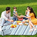 Waterproof Picnic Outdoor Blanket, 79" x 59" Sandproof Foldable Large Picnic Blanket for Beach, Camping, Park, Travel, Concert, Great Gift for Families and Couples (Bohemian Blue) - color: Bohemian Blue