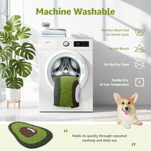 LOOBANI Dog Cooling Mat for Large Dogs 60"x40"- Cute Avocado Design Cooling Mat for Dogs (Cool & Warm Side), Dog Cooling Pad for Crate, Floor, Car, Trip, Green 60"x40" - color: Avocado, size: 60"x40"
