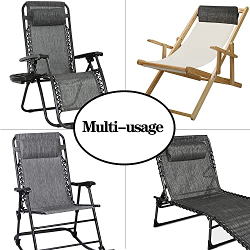 Ostlttyn Zero Gravity Chair Replacement Pillow Headrest with Elastic Band, Universal Soft Removable Padded Cushion Head Pillows for Zero Gravity Lounge Folding Patio Lawn Recliner Chairs, Grey - color: Grey, size: 1 Pack