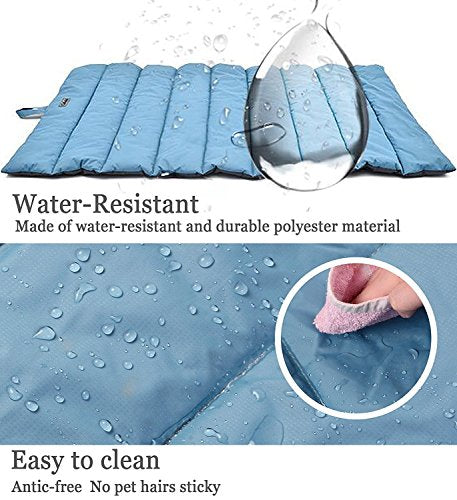 CHEERHUNTING Outdoor Dog Bed, Waterproof, Washable, Large Size, Durable, Water Resistant, Portable and Camping Travel Pet Mat 51X35 - color: Blue, size: X-Large