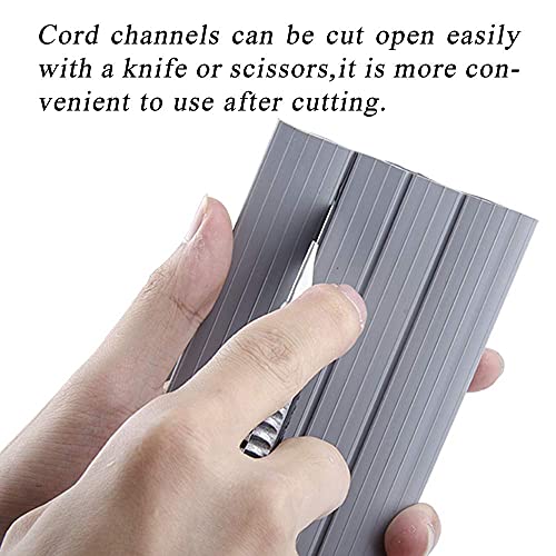 20Ft Cord Cover Heavy Duty Cable Protector 3 Channels Contains Cords Cables and Wires Easy to Unroll-Conceal Wires of Home Office Workshop Concerts or Other Outdoors Surround (Gray-2PCS 10Ft) - color: Gray-Rubber, size: 20Ft