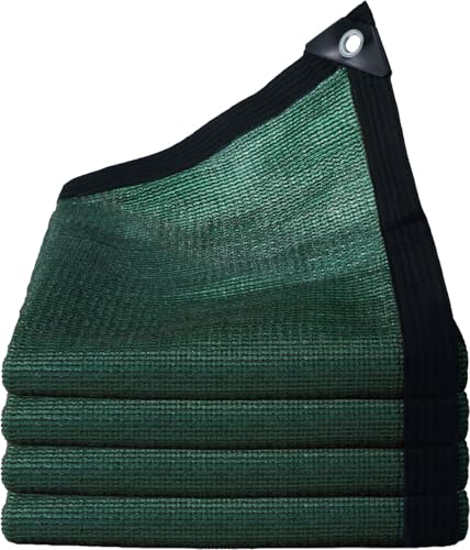 80% Shade Cloth,Chicken Coop Shade Cover, Sturdy Sunblock Mesh Tarp with Grommets for Patio Plants Greenhouse Kennel Porch Pergola Sun Protection Neting Cover - size: 6.5×6.5FT
