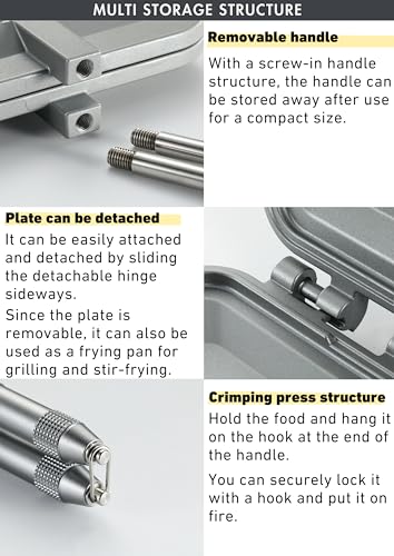 camping moon Sandwich Maker Hot Sand Single Burner Gas Fire Open Fire Compact Aluminum TT-1315 - color: Silver