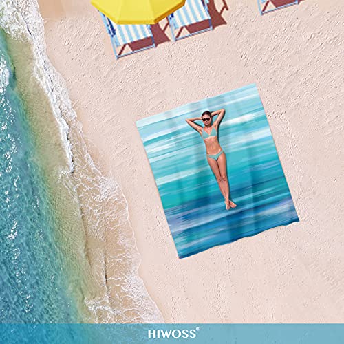 Beach Blanket Waterproof Sandproof Oversized 95”x 80”,Sand Free Beach Mat with Corner Pockets,Portable Mesh Bag for Travel and Outdoor Camping (Dreamsea) (Dreamsea) - color: Dreamsea