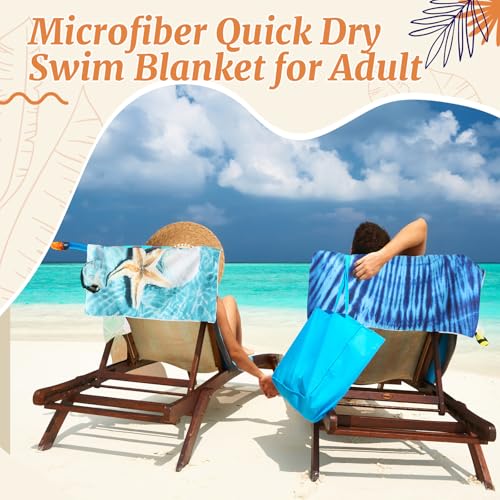 Mixweer 8 Packs Microfiber Beach Towel Bulk 60 x 28 Inch Sand Free Travel Large Microfiber Pool Swim Multi Style Beach Towel Blanket for Adult on Vacation Accessories (Ocean Style) - style: Ocean Style