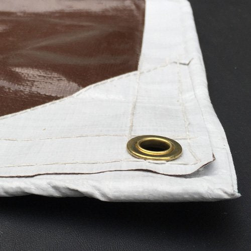 Watershed Innovations HydraTarp 20 Ft. X 30 Ft. Super Heavy Duty Waterproof Tarp - 16mil Thick - White/Brown Reversible Tarp - size: 20ft X 30ft