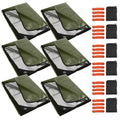 RedSwing 6 Pack Heavy Duty Waterproof Emergency Thermal Tarp, Insulated Survival Blanket for Outdoor Camping, Hiking, and Emergency Shelter, Green - color: Green 83''x59'',6 Packs