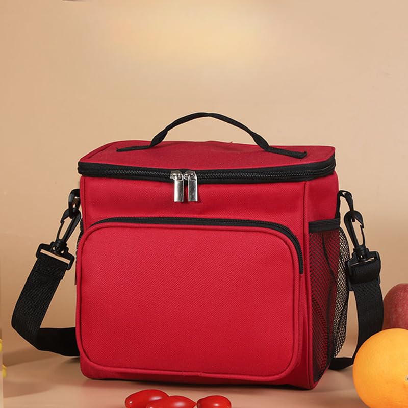 Insulated Picnic Bag Reusable, 2024 Updated Outdoor Gear Insulated Cooler Bag Collapsible Portable Picnic Basket Cooler, for Hot Or Cold, Picnic, Food Delivery, 10.63 * 7.09 * 9.25 Inch (Red) - color: Red