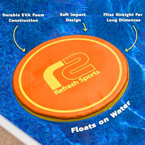 Fun Flying Disc Toy - Beach Toys for Kids Ages 8-12 - Summer Gift for Kids, Teens, and Adults - Beach Soft Disc, Durable Design Floats On Water! Gifts for Teens - Soft Friisbee - Outdoor Toys for Kids - color: Orange