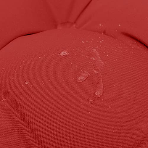 QILLOWAY Outdoor High Back Chair Cushion for Adirondack, All Weather Rocking Chair Cushions Thick Padded Replacement for Patio Furniture,Red - color: Red