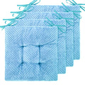 WONDER MIRACLE 4 Pack Seat Cushion/Chair Cushion Pads for Dining Chairs, Office Chair, Car, Floor, Outdoor, Patio，Machine Wash & Dryer Friendly (F&F 16"×16", Ice Blue) - color: Ice Blue, style: F&F 16"×16"