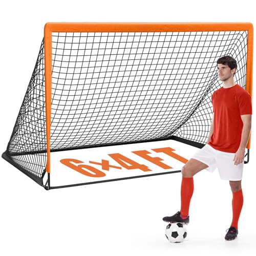 KTRIO 6x4 ft Soccer Goal for Backyard, Portable Soccer Net, Large Foldable Soccer Goals with Carry Bag for Kids Youth Teens Sports - style: Modern