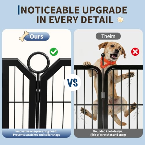 Dog Playpen Indoor 32 Inch 8 Panels Pet Pen with Door & Stakes Portable Exercise Puppy Playpens Metal Dogs Fence Outdoor for Yard RV Camping Training Trips Small Medium Dogs Foldable Expandable - size: 32 Inch
