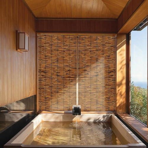 2 Pack Natural Reed Fencing,4FT X 6.6T Reed Screen Balcony Reed Fence Bamboo Screen Fencing for Outdoor Backyard Patio（Brown） - size: 2 Pack 4FT×6.6FT