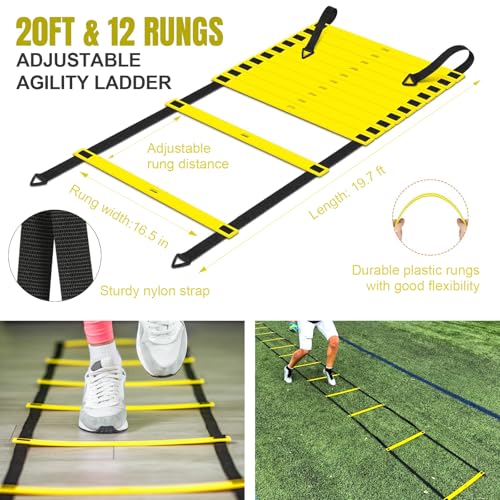 Pro-Grade Kids Backyard Soccer Goal, Tear-Resistant 5-Layer Polyester Soccer Net & 10mm Poles for Maximum Durability, 4x3ft/6x4ft/7x5ft, Pop Up Portable Soccer Training Equipment Set with Size 4 Ball - size: 7 ft x 5ft, style: Yellow