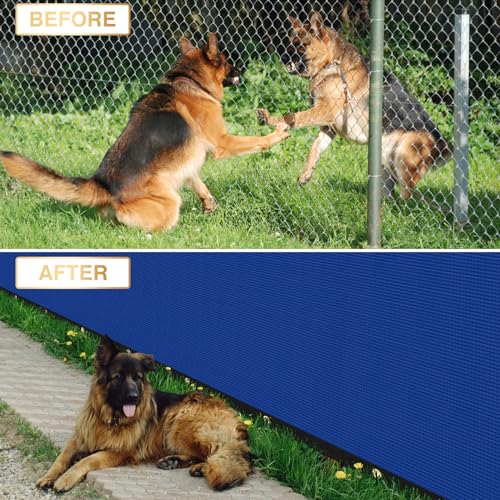 Privacy Fence Screen 6' x 1' Fencing Cover Heavy Duty Mesh Windscreen Cloth for Outdoor Garden Patio Backyard Chain Link Fence Blue - color: Blue, size: 6' x 1'