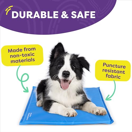 Hertzko Dog Mat & Chew Toy Set – Gel Pad with Innovative Gel Technology – Portable, Non-Toxic Pet Mat for Small to Medium Dogs & Cats up to 55 lbs – Ideal for Hot Days, Indoor & Outdoor Use