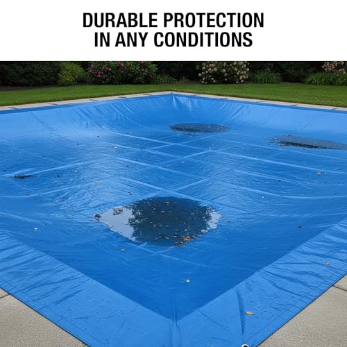 Tarps 30x50 Blue Tarp Waterproof – 5 MIL Thick Tarpaulin Outdoor Cover - Multipurpose Protection Poly Tarp for Camping, Tent, Roof, Patio, Pool, Floor, Furniture, Boat, Truck Beds, Pack of 1 - size: 30x50
