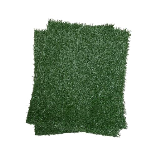 Gecheer 2PCS Realistic Artificial Grass Rug for Pet Potty Training, Synthetic Dog Pee Grass Turf Patch Carpet Pad for Indoor Outdoor