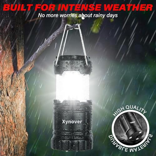 4-Pack Solar Camping Lanterns,Rechargeable LED with USB/Solar/AA Battery,Magnetic Base,Hanging Hook,Collapsible, Waterproof for Emergency, Hiking,Hurricane,Campsites,Lanterns for Power Outages - style: 3 in 1 Lanterns（4-Pack）