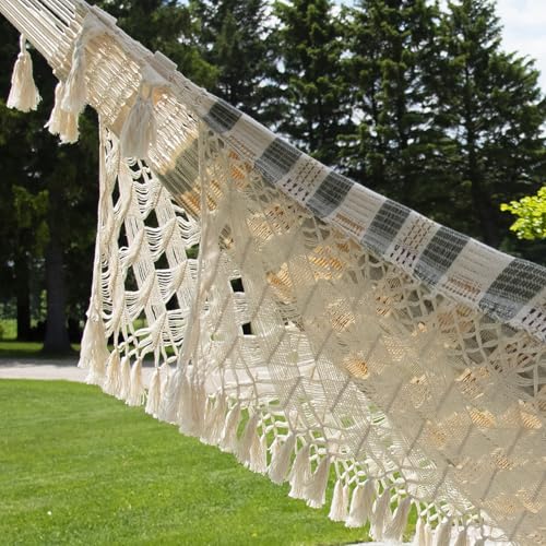Vivere Authentic Brazilian Luxury Hammock - 450 lb Capacity (Honey Island) - color: Honey Island