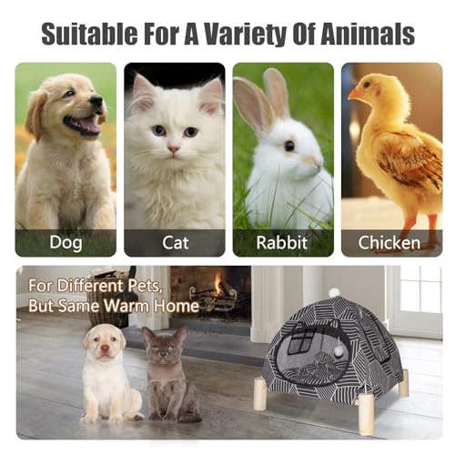 Pozico Portable Cat Tent Bed – Foldable Indoor Tent Bed for Cats & Small Dogs, Washable Cushion, Cozy Hideaway for Kittens & Cats, Easy Assembly & Travel - color: Black Diamond Tent