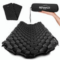 POWERLIX Sleeping Pad – Ultralight Inflatable Sleeping Mat, Ultimate for Camping, Backpacking, Hiking – Airpad, Inflating Bag, Carry Bag, Repair Kit – Compact & Lightweight Air Mattress (Black) - color: Matte Black