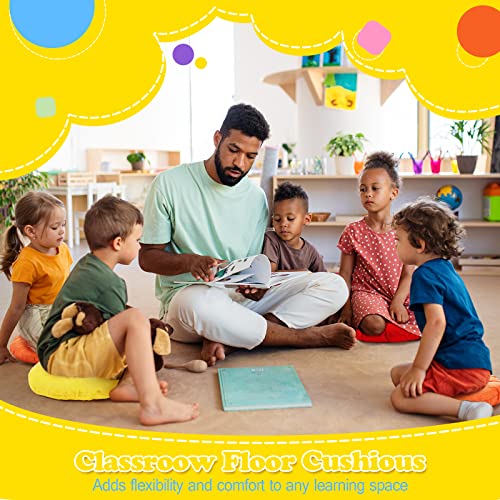 Fumete 8 Pcs 16 Inch Round Floor Cushions for Kids and Toddlers, Flexible Seating Classroom Furniture Floor Pillow for Home, Daycare, Preschool, Yoga and Meditation (Lovely) - color: Lovely