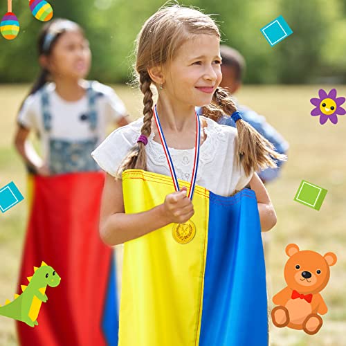 Yunsailing 40 Pieces Potato Sack Race Bags Large Bags Lawn Outdoor Games Party Games for Kids School Adults Family Backyard Party Birthday Outside Egg Spoon Race Easter - color: Rainbow