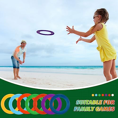 Lenwen Flying Discs Bulk Flying Rings for Kids Sports Outdoor Disc Toy Party Favor for Camping Yard Lawn Backyard Garden Pets Games Party Favors, Assorted Colors, 10 inch
