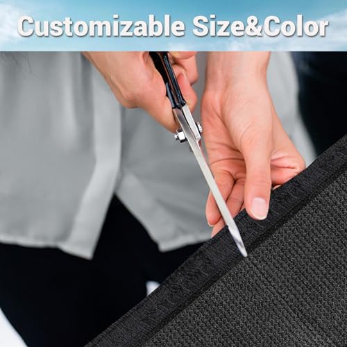 UPGRADE 0 5' X 5 0' Privacy Fence Screen Outdoor Mesh Fencing Covers Screen Fence Wind Block with Grommets for Patio Garden Wall Backyard Black (We Make Customized)