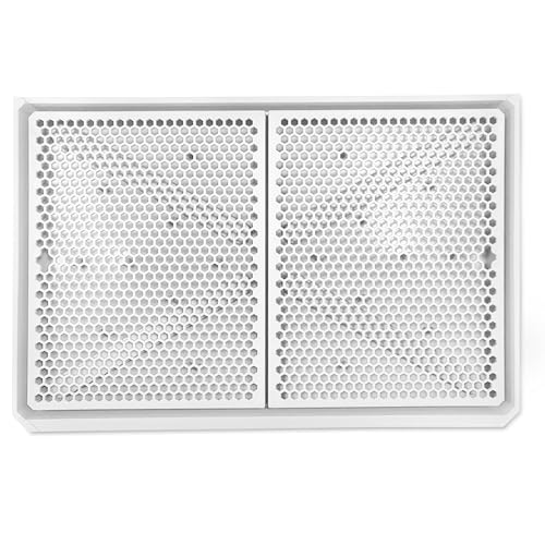 Dog Pee Pad Holder with Raised Mesh Grate – Expandable Indoor Puppy Potty Tray, Heavy Duty Plastic, Keeps Paws Dry, Fits Standard 24x15 Pads – Alpha Dog Series