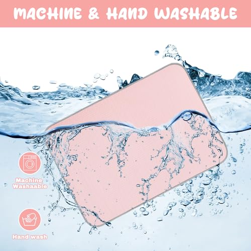 Buvlnee Summer Dog Cooling Mat Washable Ice Silk Self Cool Pad for Small Medium Large Dogs and Cats, Pet Sleeping Pad for Crate, Bed, Indoor & Outdoor Floor, Car Seats - color: Pink, size: 27x22in
