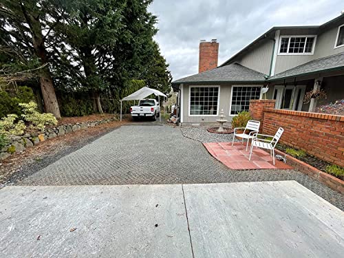 Standartpark Vodaland Permeable Pavers - EasyPave Grass & Gravel Driveway Grid - Load Class A-D, 100% Recycled Plastic Pavers, 2" Depth, 35 Sq Ft/ 14 Units, Gray - size: 35 SQ FT