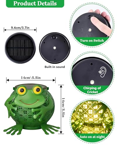 Solar Lanterns Outdoor, Solar Lights Outdoor Garden Decor, Waterproof Outdoor Hanging Lantern Solar Garden Lights Frog for Outside Patio Yard, Lawn, Porch, Backyard Decoration - style: Frog