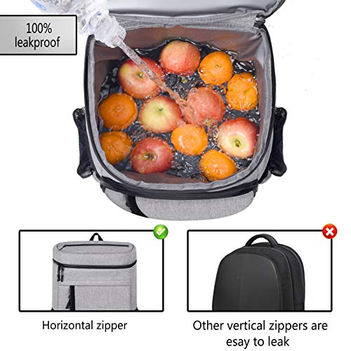 FORICH Soft Cooler Backpack Insulated Waterproof Backpack Cooler Bag Leak Proof Portable Small Cooler Backpacks to Work Lunch Travel Beach Camping Hiking Picnic Fishing Beer for Men Women - color: S - Gray