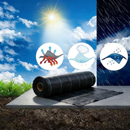 Weed Barrier Fabric Planting Cover - 4 x 250 FT Heavy Duty Landscape Fabric Ground Cover Block for Outdoor Planting - size: 4 x 250 FT