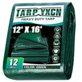 Green Heavy Duty Tarp 12x16 Feet, 12 Mil Thick Waterproof Poly Tarps Cover UV Resistant, Rip & Tear Proof with Metal Grommets Every 20 Inche - color: Green, size: 12x16 Ft