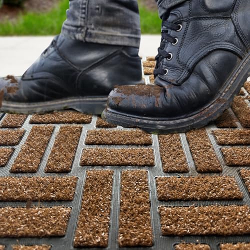 MATALL Door Mat for Back Door - 36x24 Inches Welcome Matt Outdoor, Front Door Mat Outside Home Entrance,Laundry Room, Patio and Porch - color: Coffee, size: 2' x 3' (Rectangular)